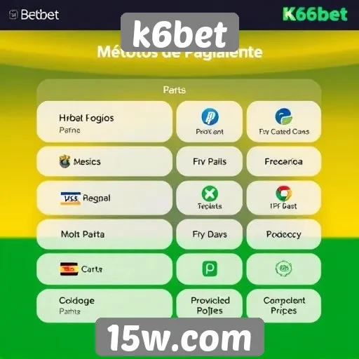 Métodos de pagamento disponíveis no k6bet para jogadores brasileiros